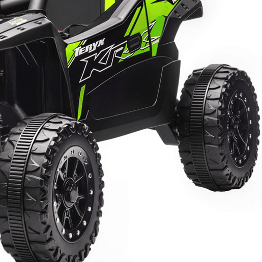 AIYAPLAY Carro Elétrico para Crianças 12V Kawasaki Teryx KRX 1000 Carro a Bateria UTV com 2 Motores Controlo Remoto 2,4G Suspensão Traseira Faróis USB para Crianças acima de 3 Anos 100x64x56 cm Preto