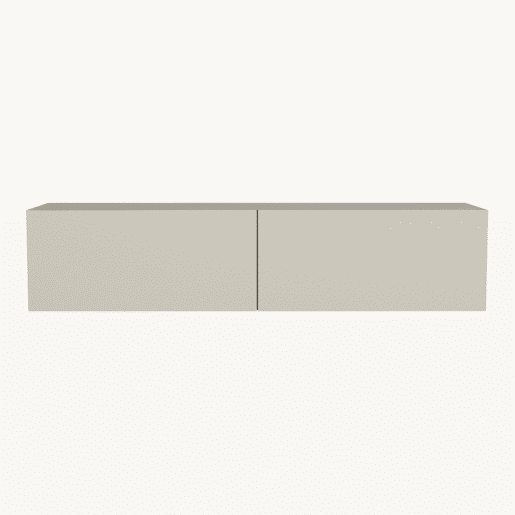 Mesa baixa para TV suspensa Nolven com 2 portas 135x32x30 cm Bege cinzento en.casa