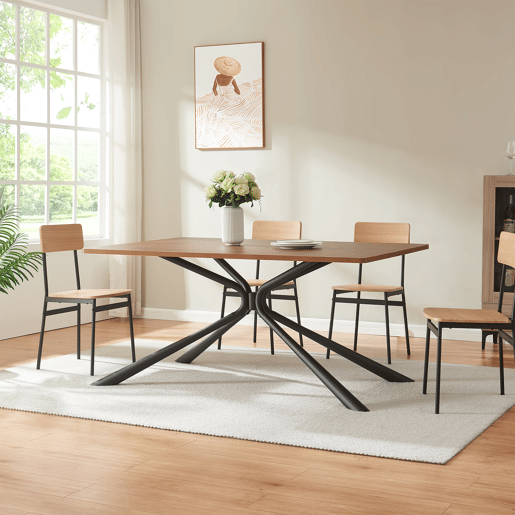 Estrutura de mesa Havosanlurg em aço 160x70x72 cm preto en.casa