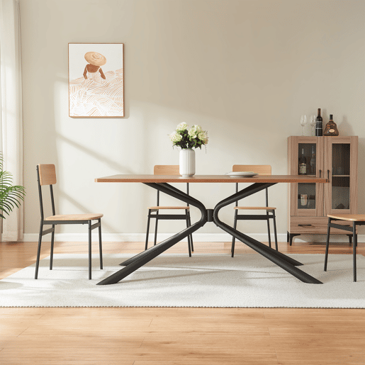 Estrutura de mesa Havosanlurg em aço 160x70x72 cm preto en.casa