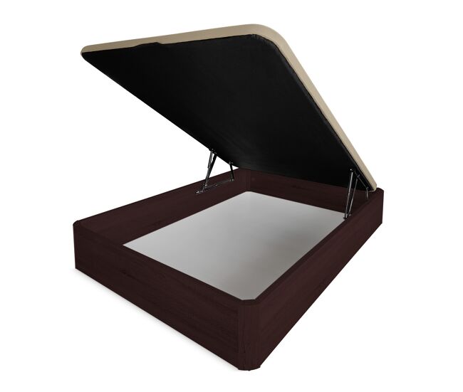 Canapé abatible 105 x 200 reforzado con gran capacidad con montaje, wengué