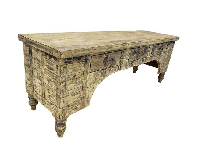 Mueble bajo de madera artesanal 165-175x45x57h cm