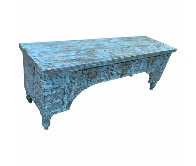 Mueble bajo de madera artesanal 165-175x45x57h cm