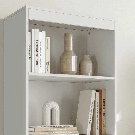 Estante Les com 3 gavetas 180x60x35 cm Branco en.casa
