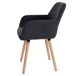 Silla de comedor/oficina/visita de diseño retro sin ruedas en Silla de comedor/oficina/visita de diseño retro sin ruedas en Marrón Claro