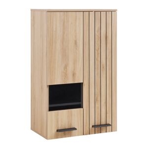 Móvel de parede Noppen com janela 2 portas 98x60x38 cm Carvalho en.casa