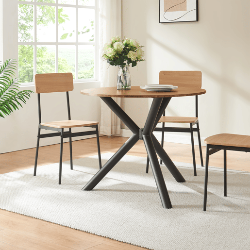 Armação de mesa Viserinna em aço 94,5 x 94,5 x 73 cm preto en.casa