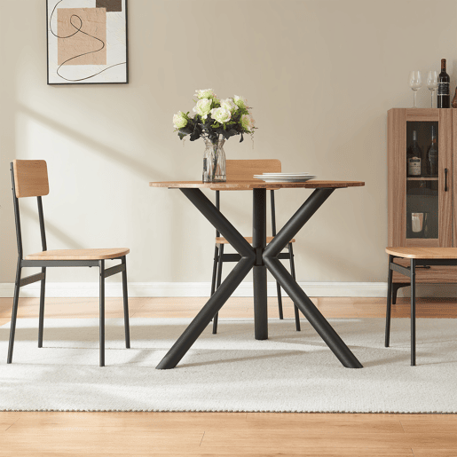 Armação de mesa Viserinna em aço 94,5 x 94,5 x 73 cm preto en.casa