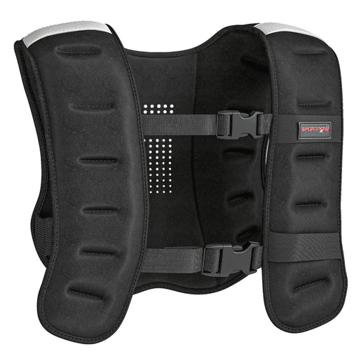 SPORTNOW Colete de Peso 8 kg Colete de Treino Respirável com 2 Tiras Ajustáveis e Bandas Reflectoras para Treino de Força Corrida 43x33 cm Preto SPORTNOW Colete de Peso 8 kg Colete de Treino Respirável com 2 Tiras Ajustáveis e Bandas Reflectoras para Treino de Força Corrida 43x33 cm Preto
