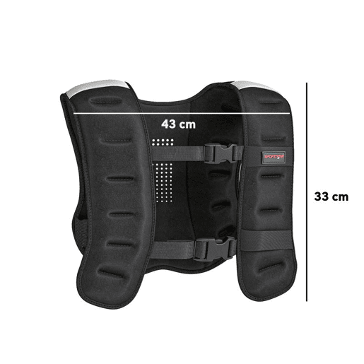 SPORTNOW Colete de Peso 8 kg Colete de Treino Respirável com 2 Tiras Ajustáveis e Bandas Reflectoras para Treino de Força Corrida 43x33 cm Preto SPORTNOW Colete de Peso 8 kg Colete de Treino Respirável com 2 Tiras Ajustáveis e Bandas Reflectoras para Treino de Força Corrida 43x33 cm Preto