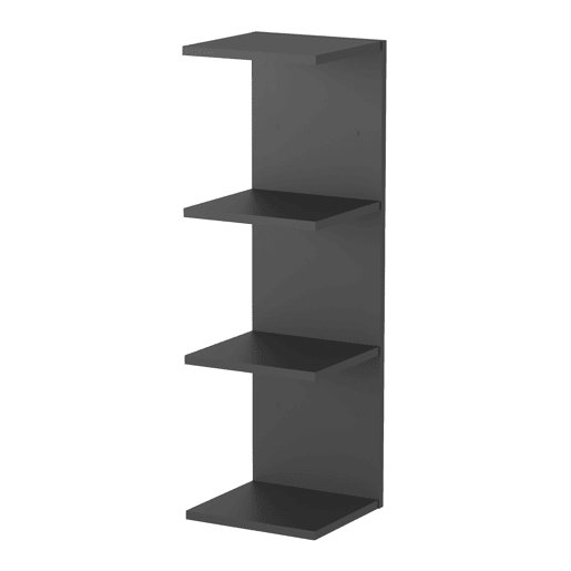 Prateleira de parede Surahammar 4 prateleiras 95x30x28 cm Preto en.casa