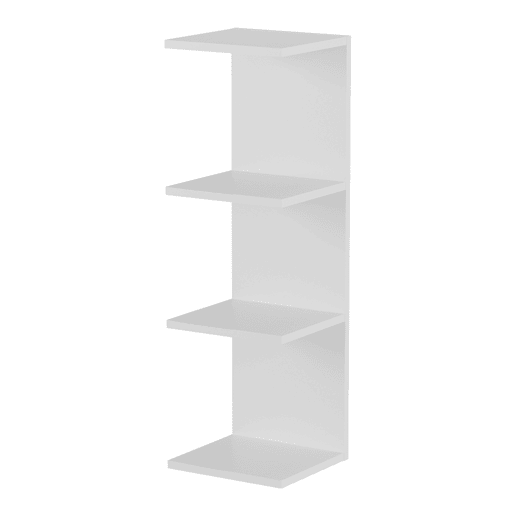 Prateleira de parede Surahammar 4 prateleiras 95x30x28 cm Branco en.casa Prateleira de parede Surahammar 4 prateleiras 95x30x28 cm Branco en.casa