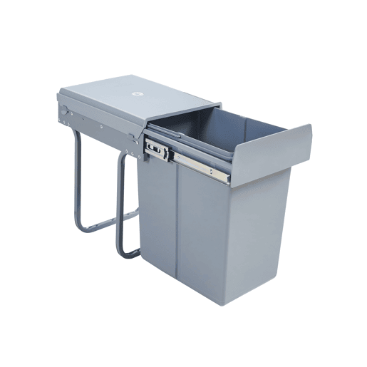 Caixote do lixo embutido Froland 1x20L 34x26x42cm Cinzento en.casa