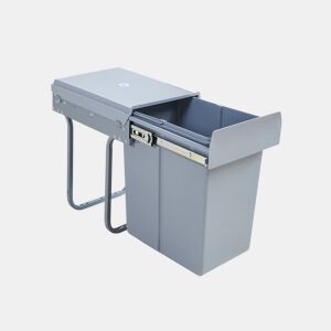 Caixote do lixo embutido Froland 1x20L 34x26x42cm Cinzento en.casa