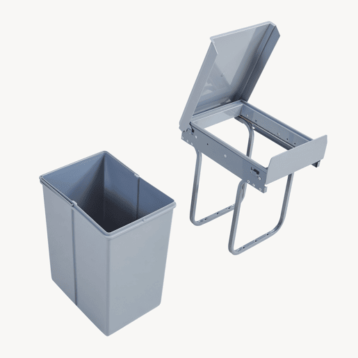 Caixote do lixo embutido Froland 1x20L 34x26x42cm Cinzento en.casa