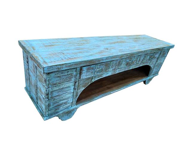 Mueble bajo de madera artesanal 165-175x45x57h cm