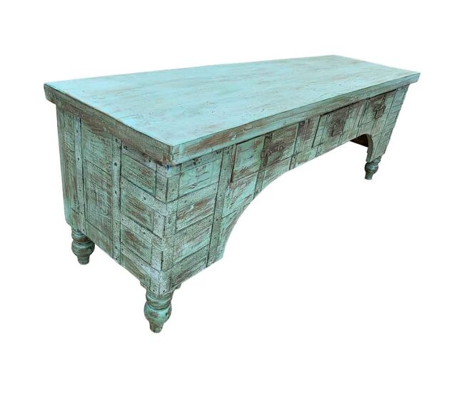Mueble bajo de madera artesanal 165-175x45x57h cm