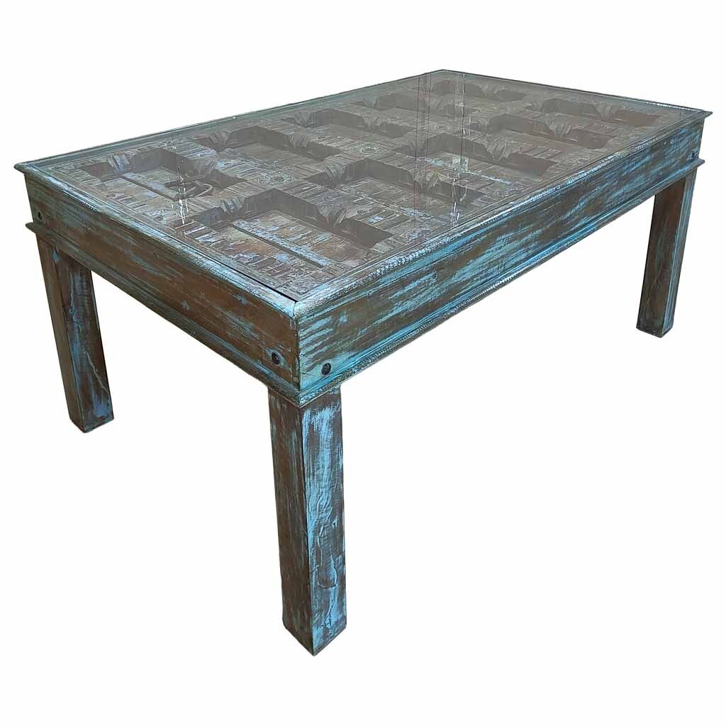 Mesa de madera artesanal