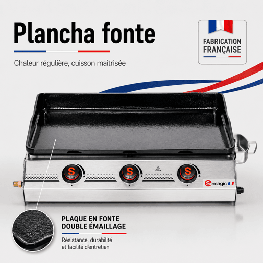 SOMAGIC - Plancha Premium 3 queimadores SOMAGIC - Plancha Premium 3 queimadores