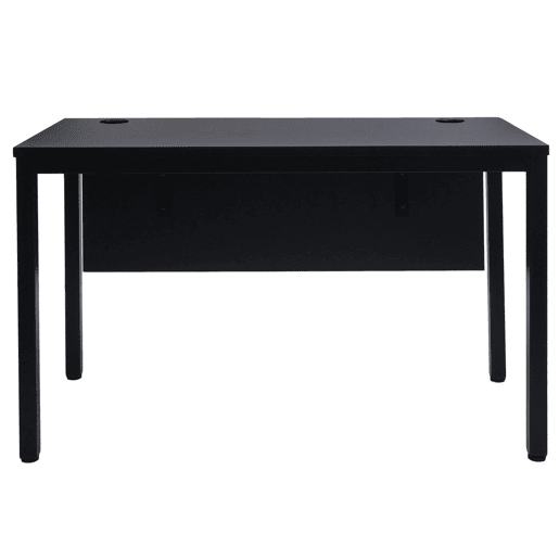 Mesa de computador com dois canais de cabos ajustáveis 120x60 cm MDF preto 04_0006051