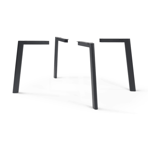 Conjunto de 4 pés de mesa Hostang em aço 50x8x71 cm preto en.casa