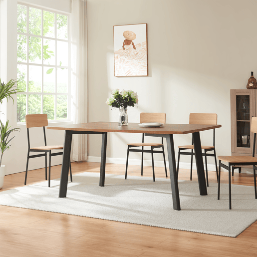 Conjunto de 4 pés de mesa Hostang em aço 50x8x71 cm preto en.casa