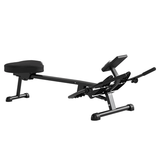 SPORTNOW Máquina de Remo para Casa 12 Níveis de Resistência Hidráulica Máquina de Remo com Ecrã LCD para Treino de Fitness em Casa ou Ginásio Capacidade 130 kg Preto
