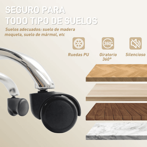 HOMCOM Cadeira de Escritório com Apoio para os Pés Giratória Cadeira para Secretária com Encosto Reclinável Acolchoado Duplo Espesso Revestida em Couro Sintético e Altura Ajustável 66x72x113-121 cm Bege