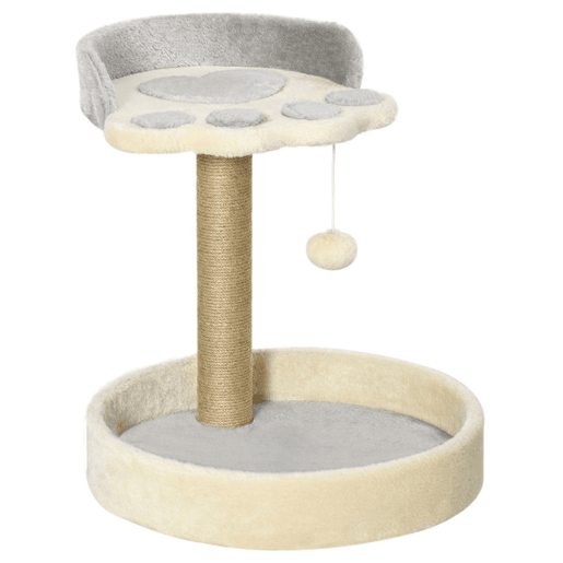 PawHut Arranhador para Gatos Altura 44 cm Torre de Escalada com 2 Camas Poste de Juta Brinquedo Pendurado Ø41x44 cm Cinza Claro PawHut Arranhador para Gatos Altura 44 cm Torre de Escalada com 2 Camas Poste de Juta Brinquedo Pendurado Ø41x44 cm Cinza Claro