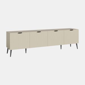 Mesa TV Nand com 4 portas 180x35x51 cm cor de areia en.casa