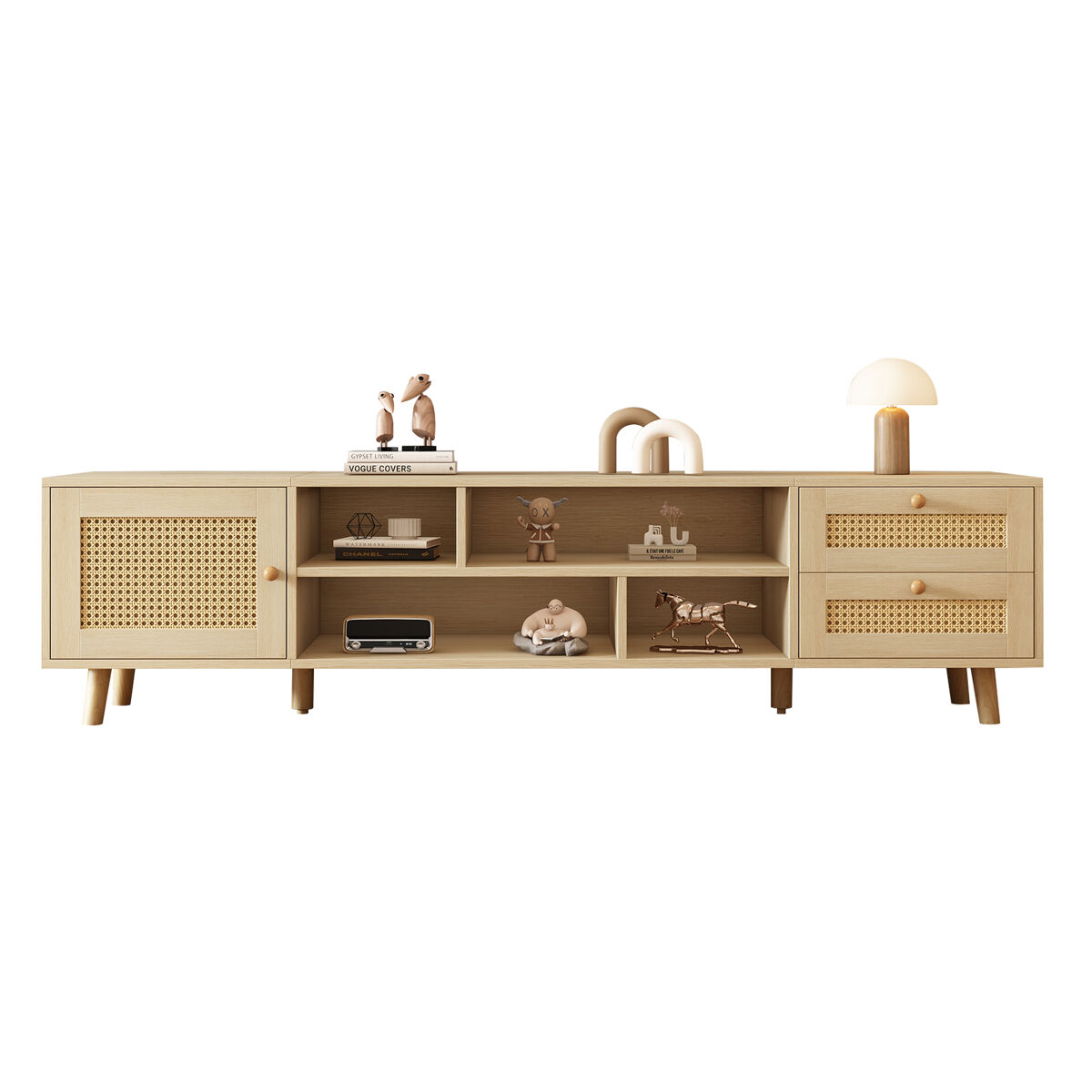 Mueble TV con 1 puerta y 2 cajónes