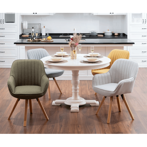 Conjunto De 4 Cadeiras De Jantar Estofadas Com Encosto Ergonómico E Pés De Madeira, Estilo Moderno Nórdico Em Várias Cores, Design Confortável E Estável Ideal Para Sala De Jantar, Cozinha Ou Sala De Estar, Valorizando A Decoração Do Lar
