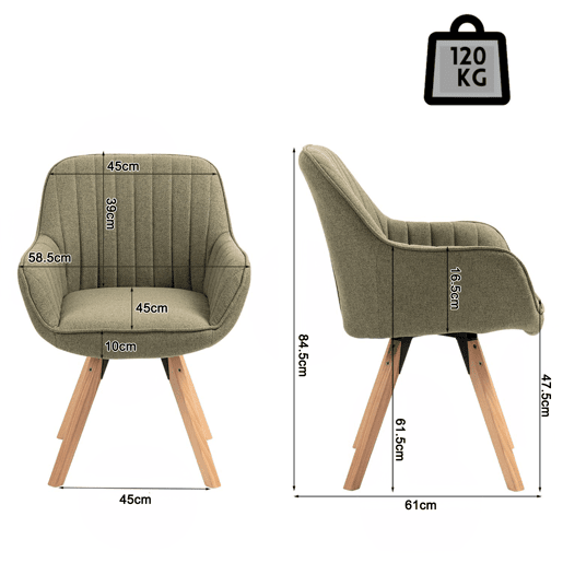 Conjunto De 4 Cadeiras De Jantar Estofadas Com Encosto Ergonómico E Pés De Madeira, Estilo Moderno Nórdico Em Várias Cores, Design Confortável E Estável Ideal Para Sala De Jantar, Cozinha Ou Sala De Estar, Valorizando A Decoração Do Lar