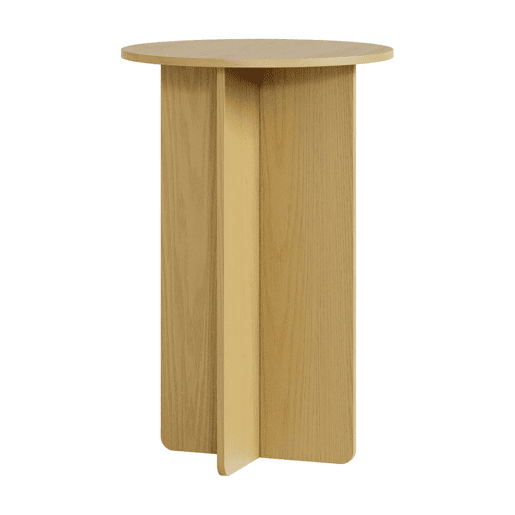 Mesa de apoio Vappevn redonda 60xØ40 cm Aspeto carvalho en.casa