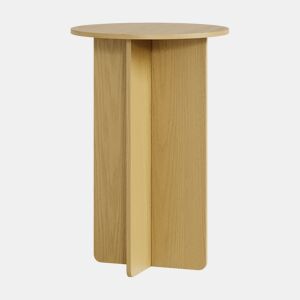 Mesa de apoio Vappevn redonda 60xØ40 cm Aspeto carvalho en.casa
