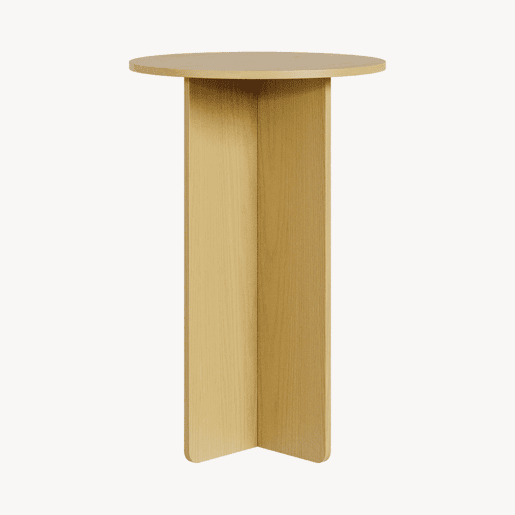 Mesa de apoio Vappevn redonda 60xØ40 cm Aspeto carvalho en.casa