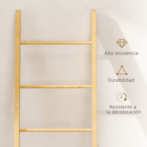 HOMCOM Estante para Casa de Banho de Bambu Toalheiro de Pé com 3 Barras e Cesto para Roupa Suja Removível de 48 L para Quarto Lavandaria 43x35x133 cm Cinzento