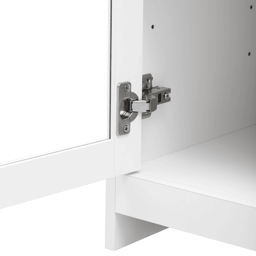 Aparador De Madeira Branco Com Tampo Cor Carvalho Claro, Design Moderno Com 2 Gavetas E 4 Portas De Arrumação, Ideal Para Sala De Jantar, Sala De Estar Ou Hall De Entrada, Amplo Espaço Para Guardar Loiça E Decoração