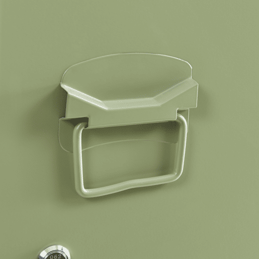 Cacifo individual Kurikka com 2 prateleiras metal 137x38x38 cm Verde oliva en.casa