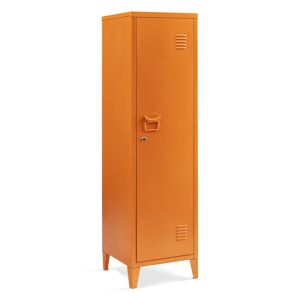 Cacifo individual Kurikka com 2 prateleiras metal 137x38x38 cm Laranja en.casa
