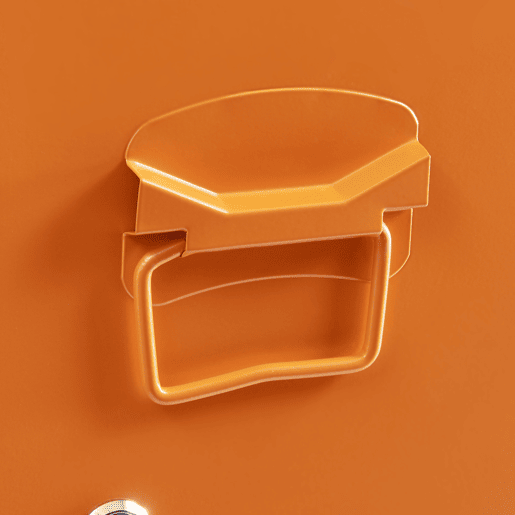 Cacifo individual Kurikka com 2 prateleiras metal 137x38x38 cm Laranja en.casa