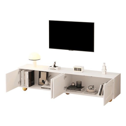 Móvel de TV 180 cm de painel de partículas com 4 portas,branco