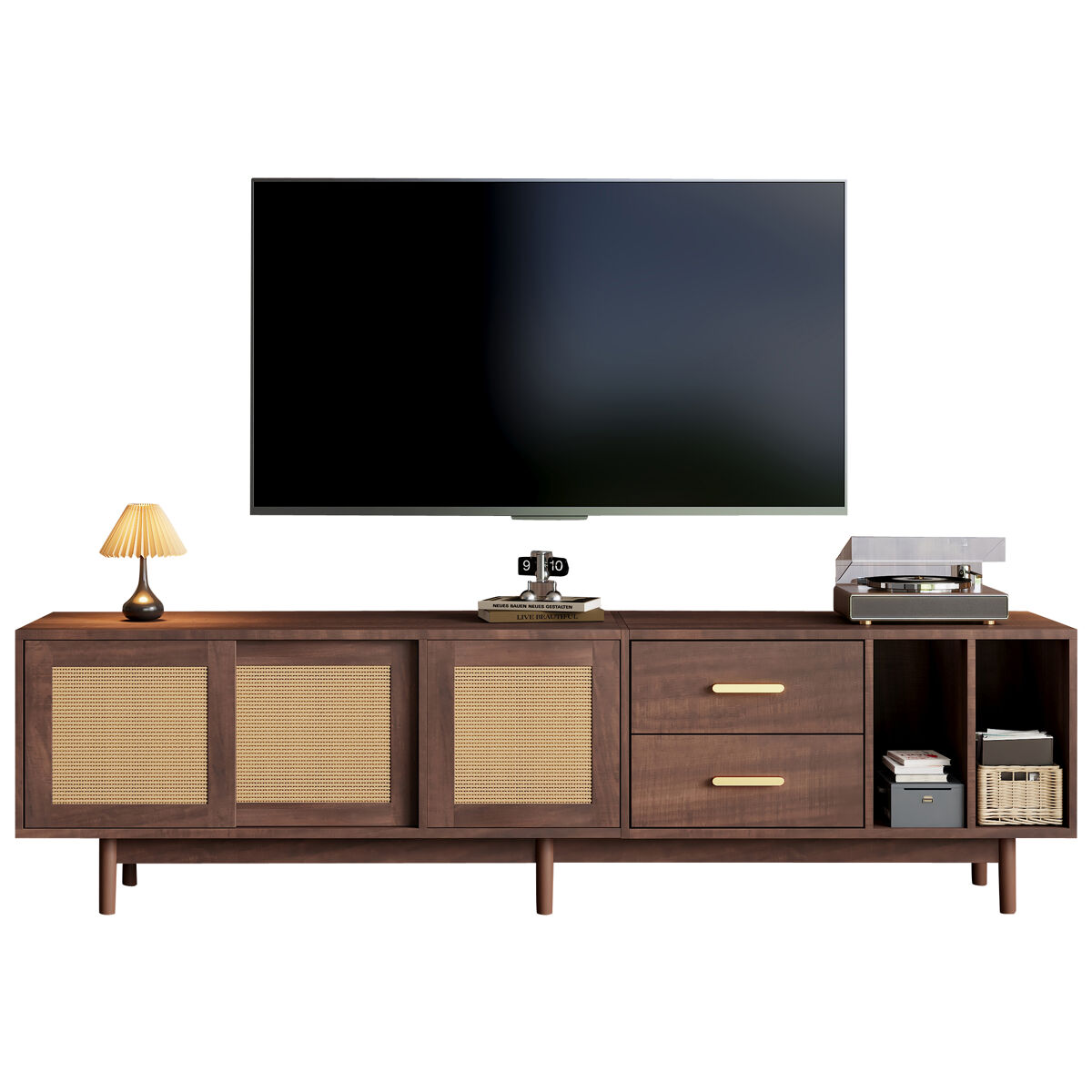 Mueble TV con 3 puertas y 2 cajónes