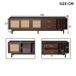 Mueble TV con 3 puertas y 2 cajones Mueble TV con 3 puertas y 2 cajones Marrón