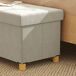 Banco de Almacenaje Terciopelo Sintético, Madera de Caucho HOMCOM 76x38 Banco de Almacenaje Terciopelo Sintético, Madera de Caucho HOMCOM 76x38 Crudo