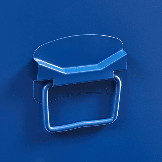 Cacifo individual Kurikka com 2 prateleiras metal 137x38x38 cm Azul en.casa