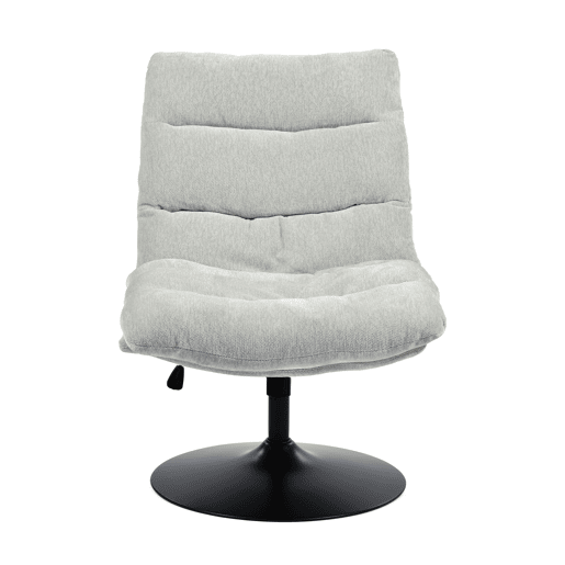 Cadeira De Escritório Ergonómica Giratória Com Altura Ajustável E Encosto Reclinável Em Tecido Cinza, Cadeira Confortável Para Home Office E Estudo Com Base Metálica Estável
