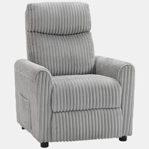 HOMCOM Poltrona Relax Reclinável Poltrona Reclinável Manual Estofada em Veludo Instalação Rápida Apoio para Pés Acolchoamento Grosso Para Sala de Estar Quarto Escritório 73x86x100 cm Cinza
