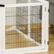Barrera para Perros Madera de Pino, Acero PawHut Barrera para Perros Madera de Pino, Acero PawHut Blanco