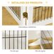 Barrera para Perros Madera de Pino, Acero PawHut Barrera para Perros Madera de Pino, Acero PawHut Blanco